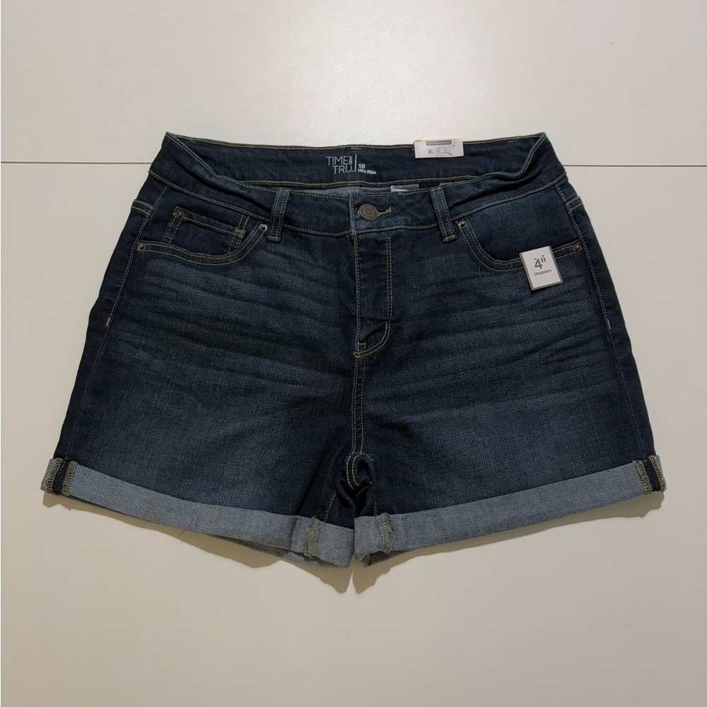 Time and Tru Blue Jean Shorts Casual Summer Style